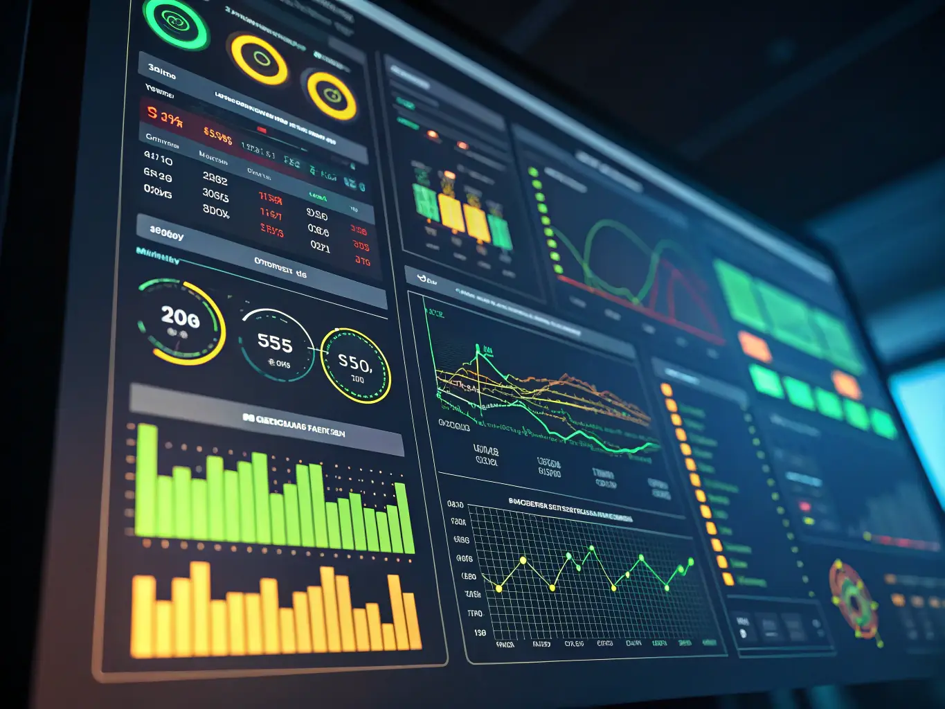 A close-up shot of a smart energy management system interface, illustrating Tecnogreen Srls's focus on technology and innovation in energy solutions.
